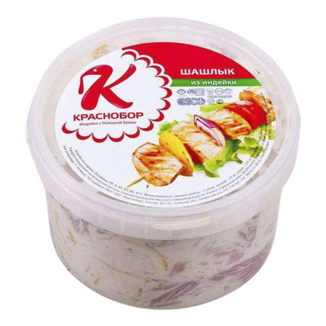 

Шашлык из индейки Краснобор охлажденный -1 кг