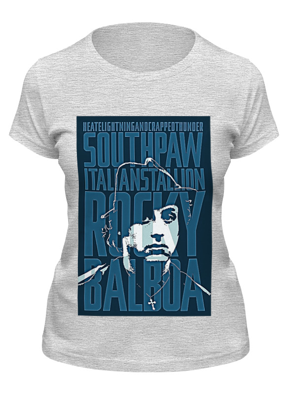 

Футболка женская Printio Rocky balboa серая S, Серый, Rocky balboa