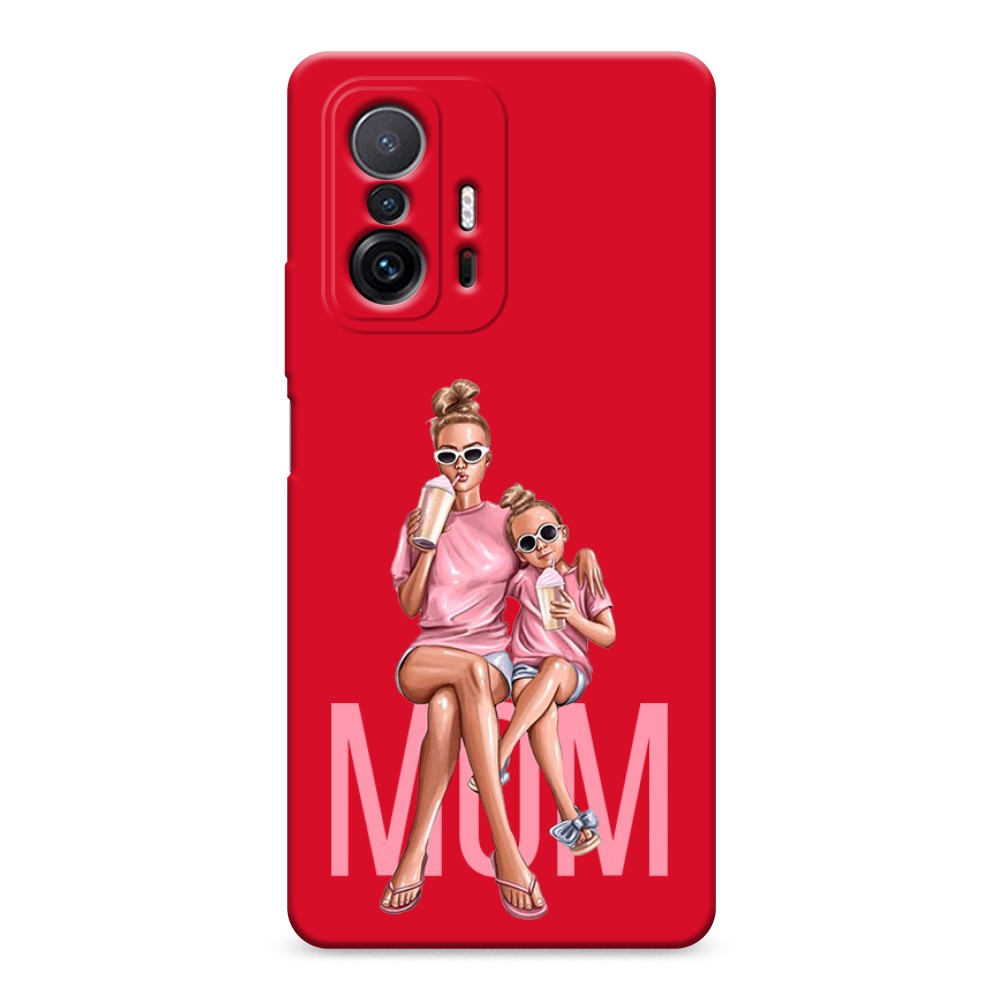 фото Матовый силиконовый чехол "lovely mom" на xiaomi mi 11t pro awog