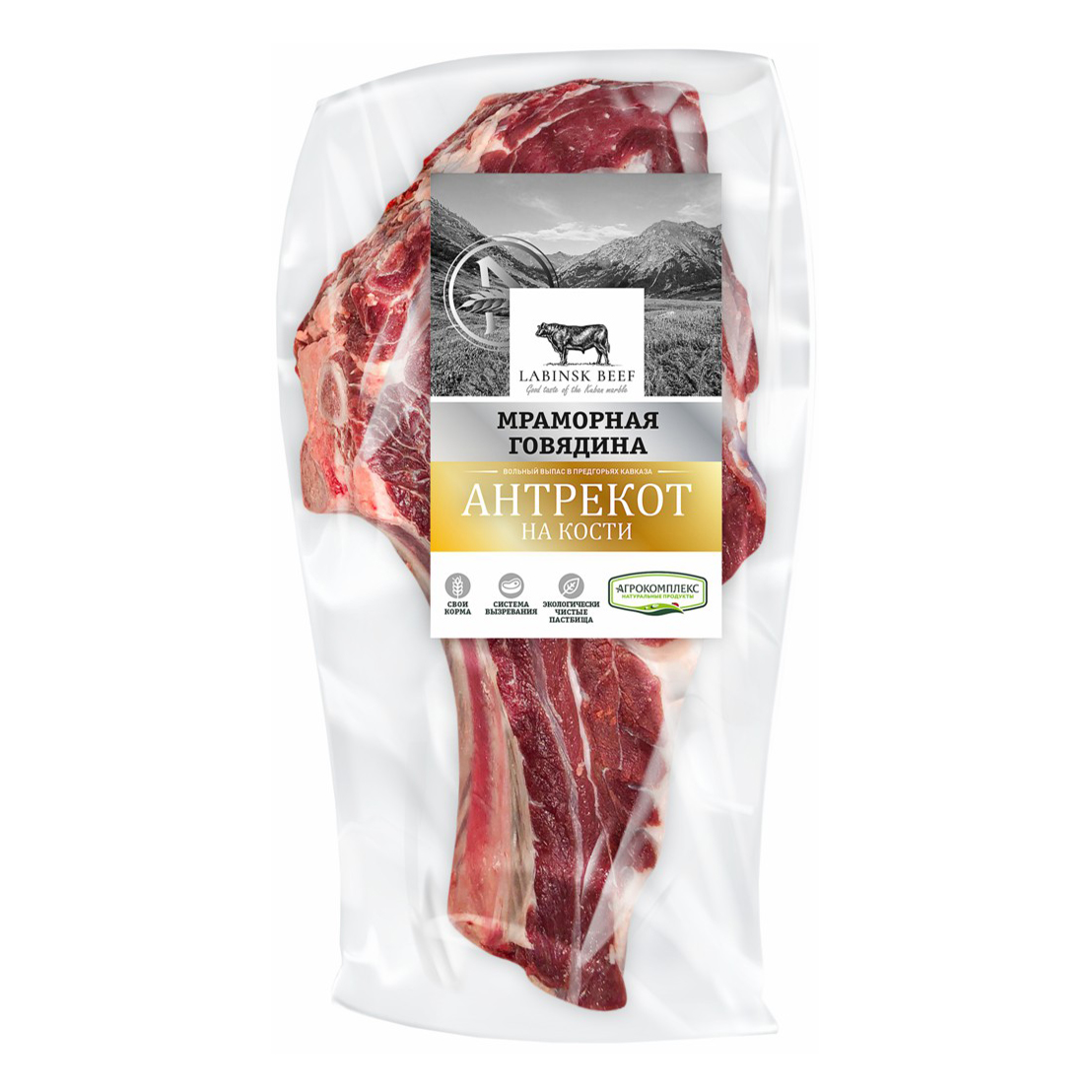

Антрекот говяжий Labinsk Beef охлажденный -700 г