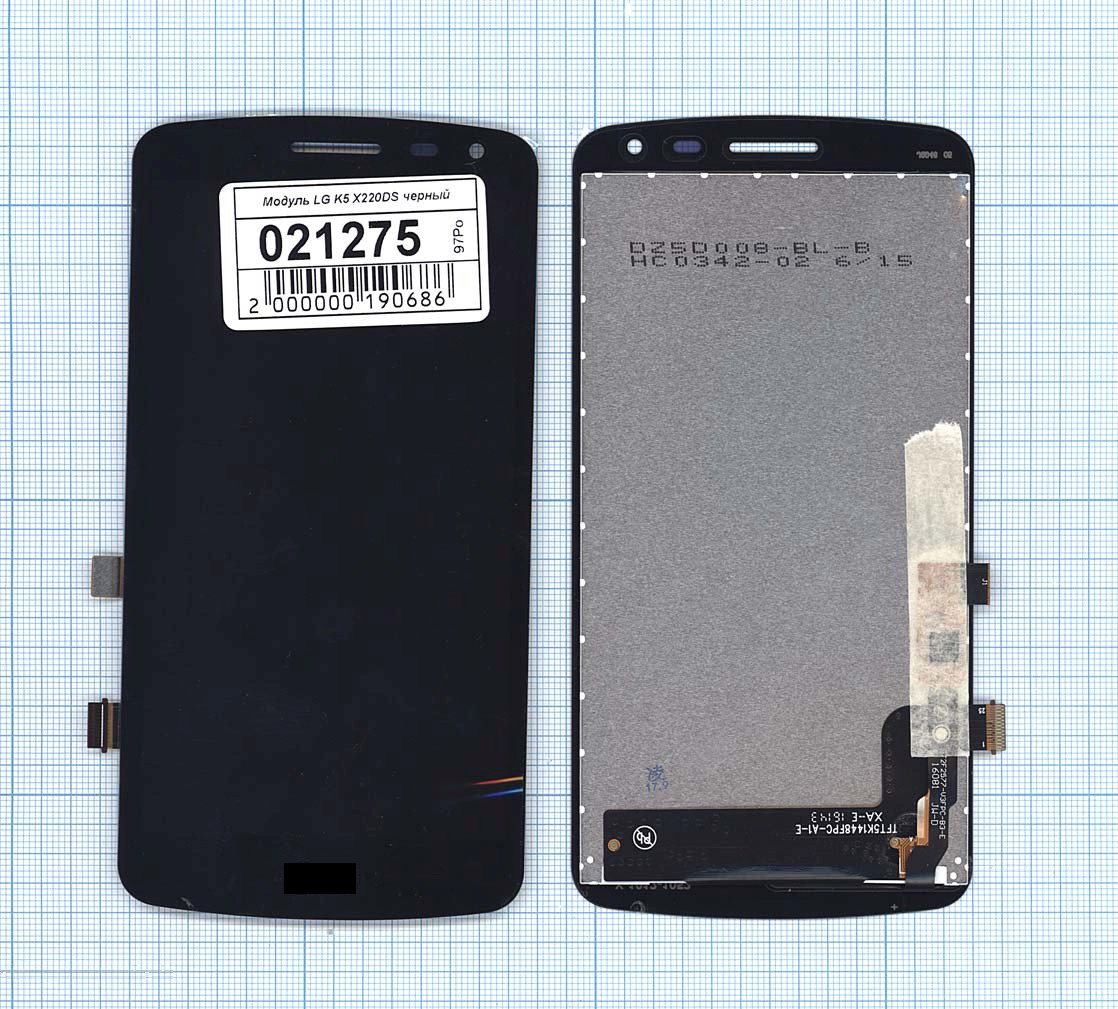 

Дисплей с тачскрином для LG K5 X220DS черный, для LG K5 X220DS