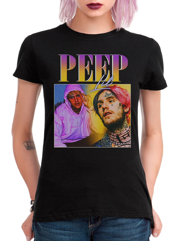 

Футболка женская Design Heroes LiL PEEP черная 2XL, Черный, LiL PEEP