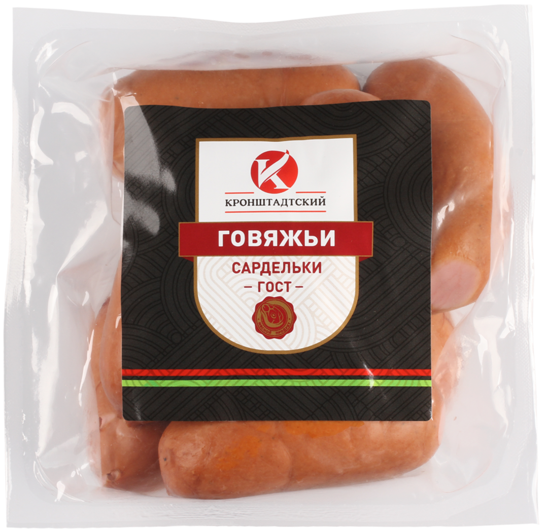 

Сардельки Кронштадтский Говяжьи ГОСТ -1 кг