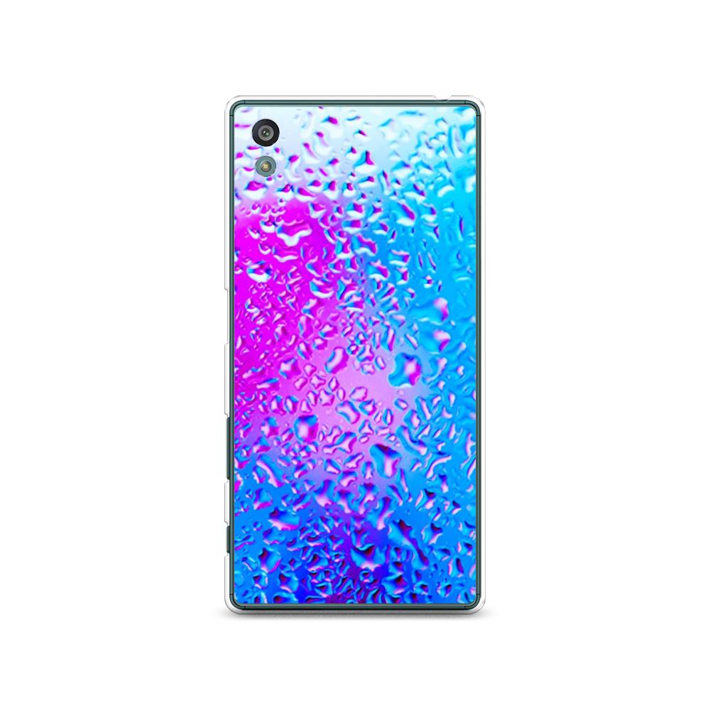 

Чехол на Sony Xperia Z5 (Z5 Dual) "Капли на стекле", Голубой;розовый, 52150-3
