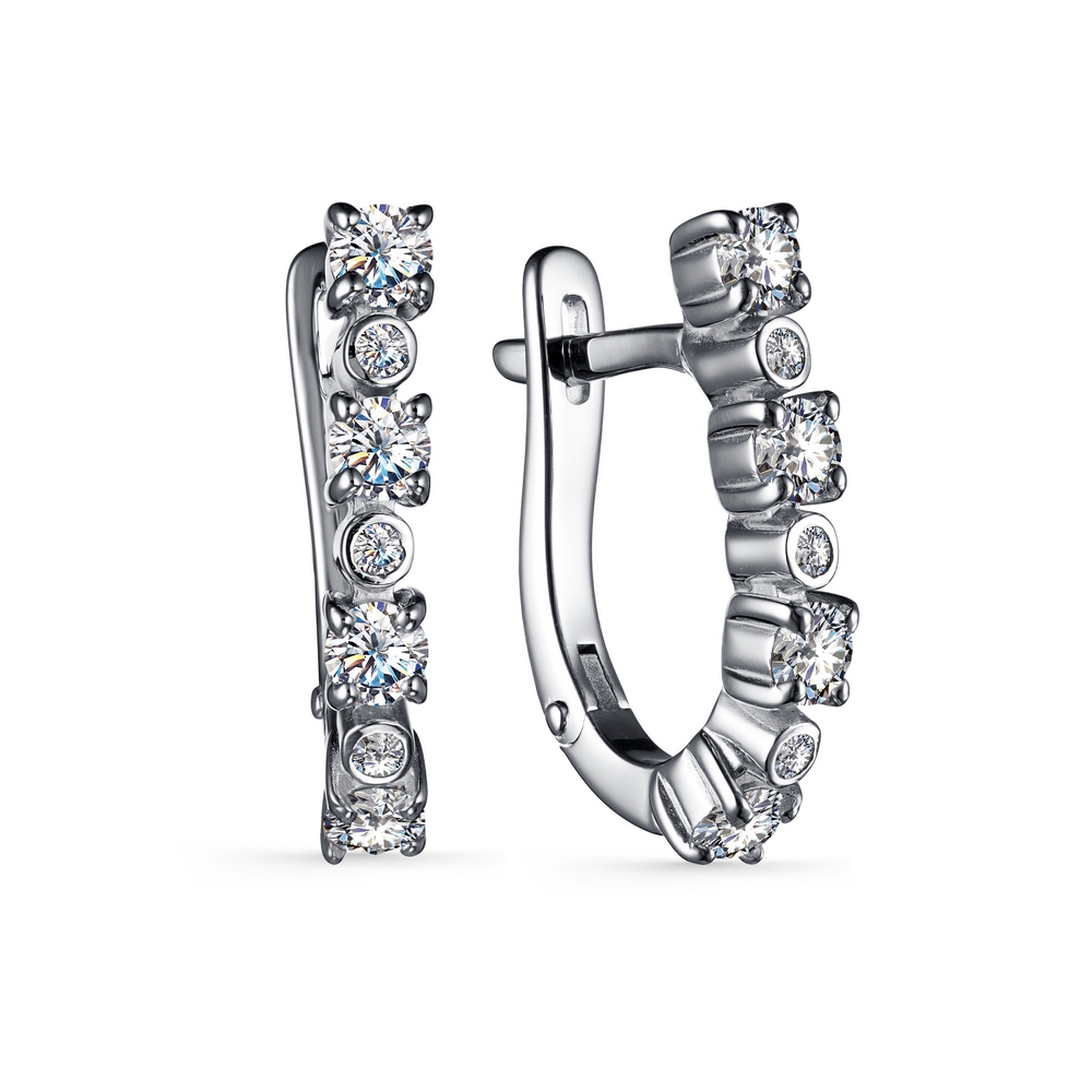 

Серьги из серебра ЯХОНТ Золотой 2715347, фианит, 2715347