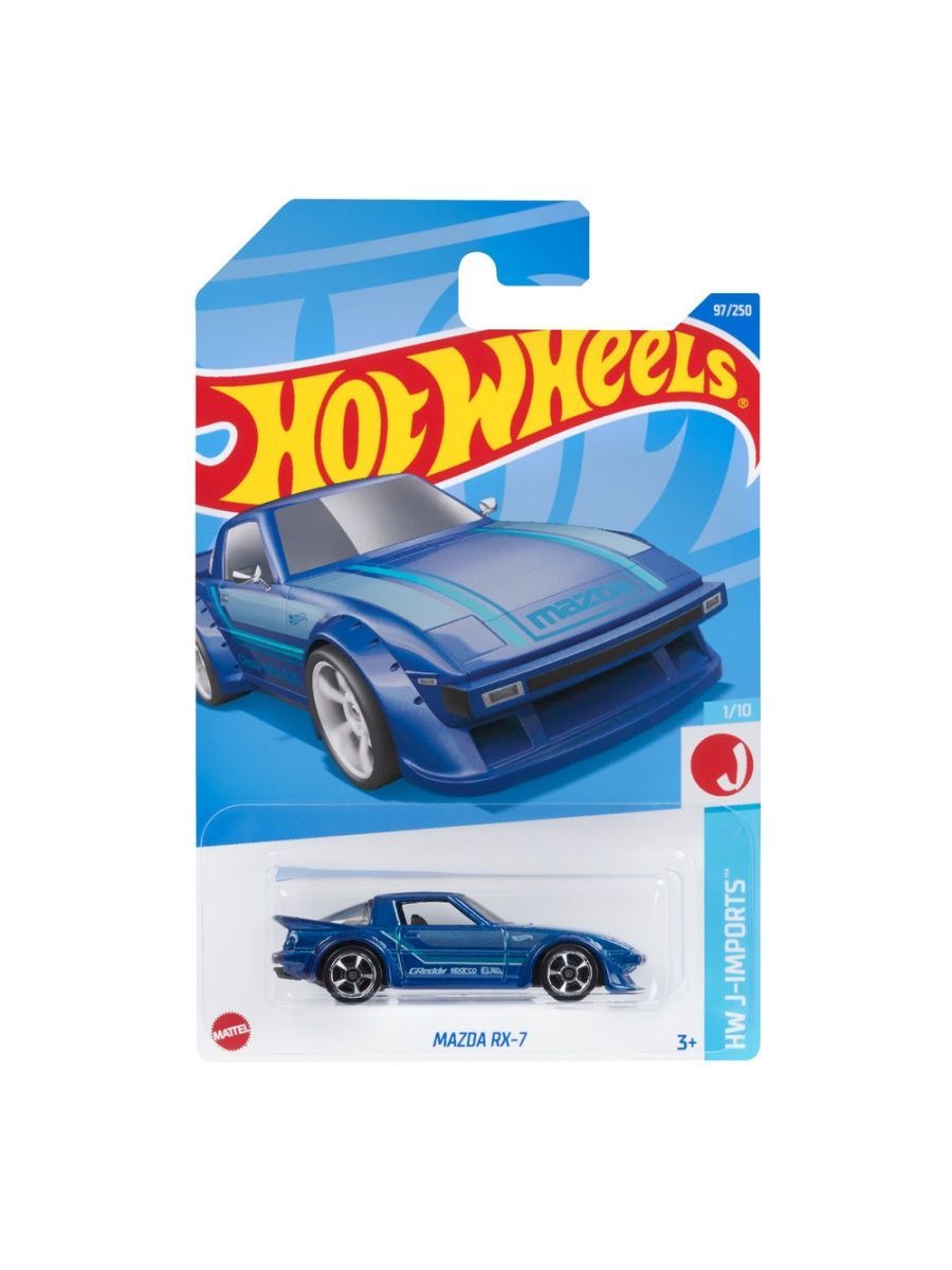 

Машинка Hot Wheels коллекционная (оригинал) MAZDA RX-7 синий, HCV76