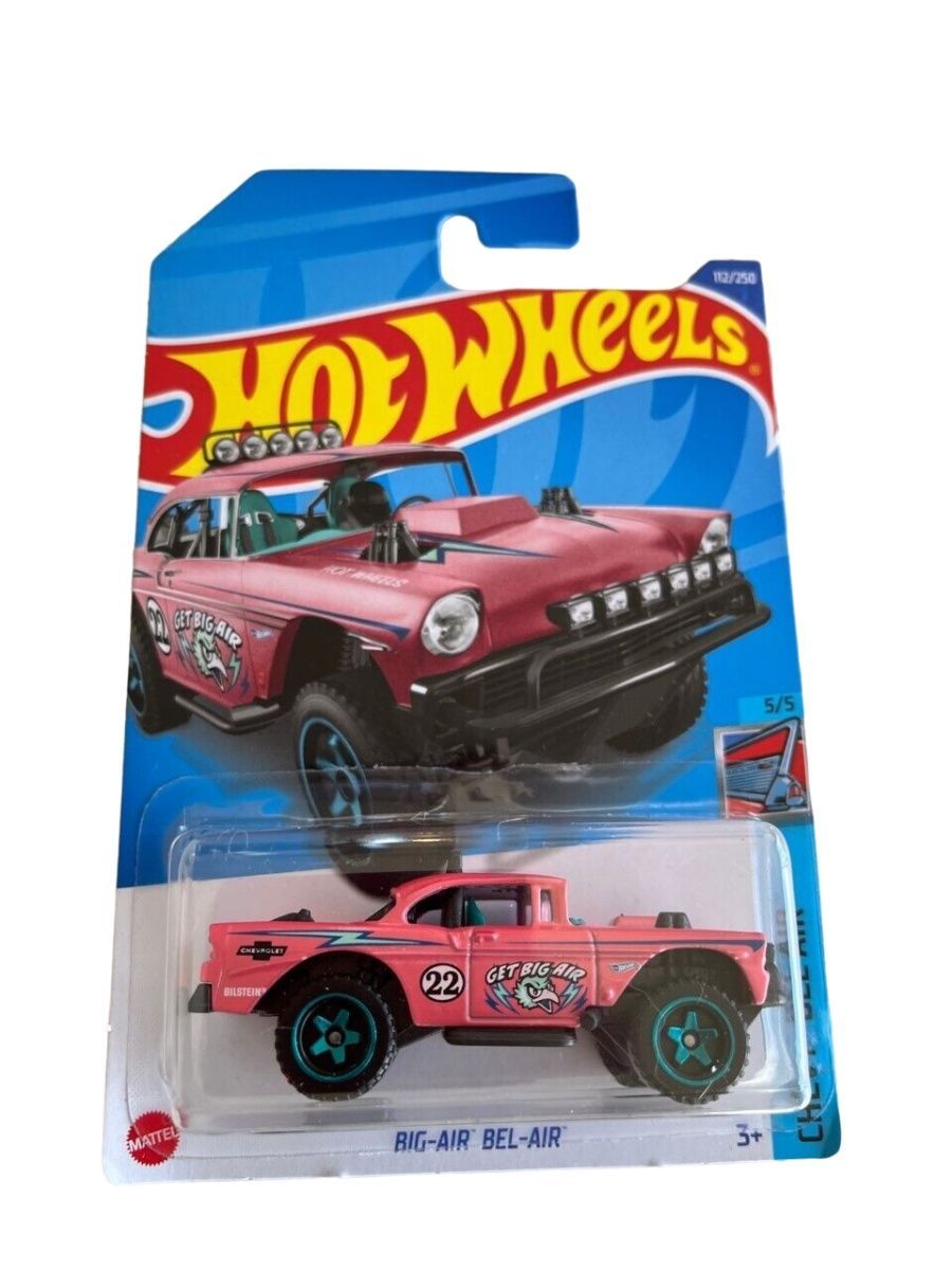 

Машинка Hot Wheels коллекционная (оригинал) BIG-AIR BEL-AIR розовый, HCX75