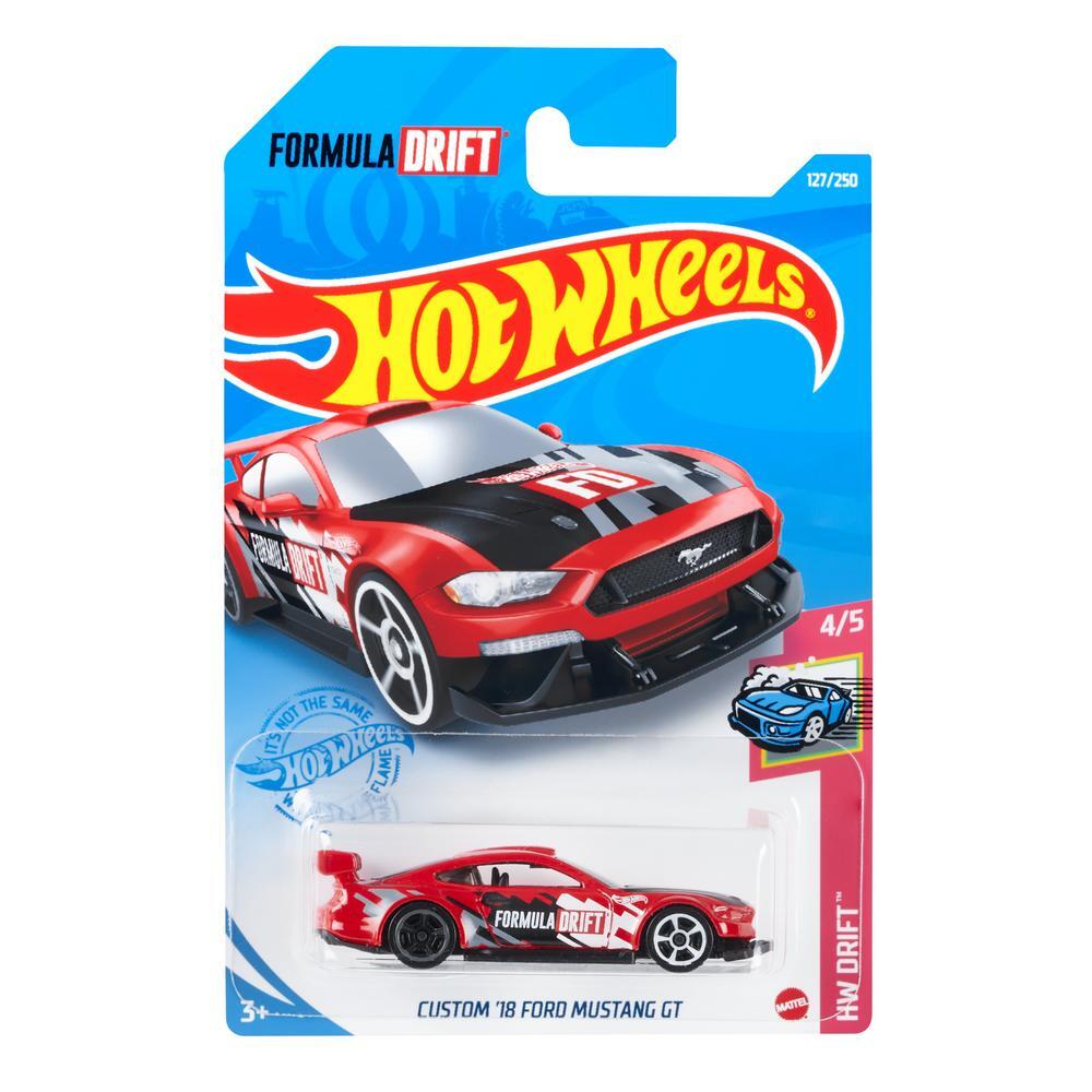 

Машинка Hot Wheels коллекционная (оригинал) CUSTOM 18 FORD MUSTANG GT красный/черный, GTC45