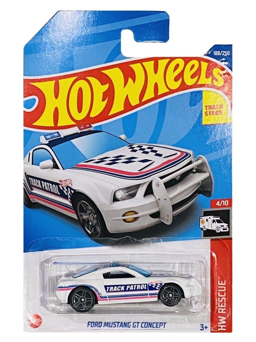 

Машинка Hot Wheels коллекционная (оригинал) FORD MUSTANG GT CONCEPT белый, HCW25