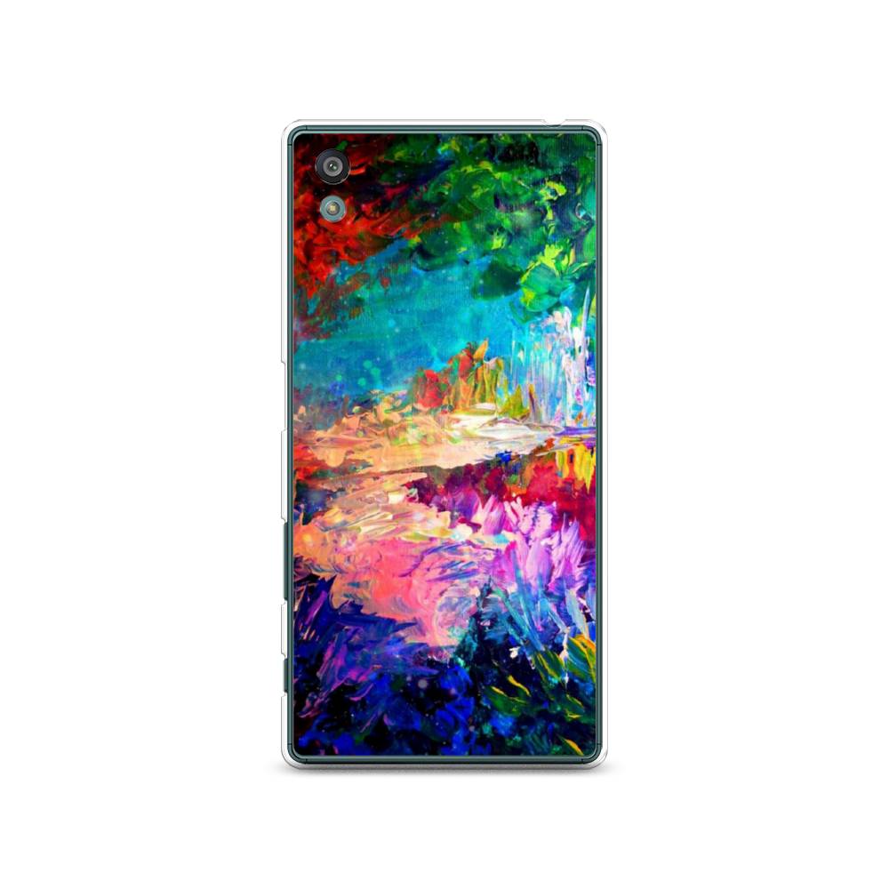 

Чехол на Sony Xperia Z5 (Z5 Dual) "Лес-гуашь", Синий;розовый;зеленый, 52150-4