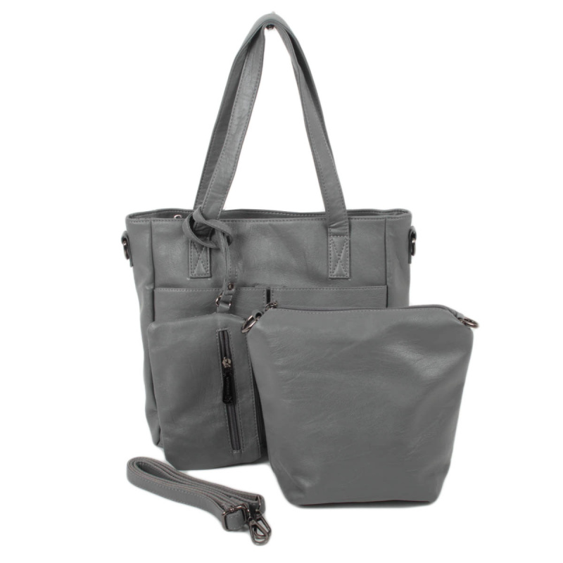 

Сумка Женская Flioraj Серая на плечо 8128 grey, 58067
