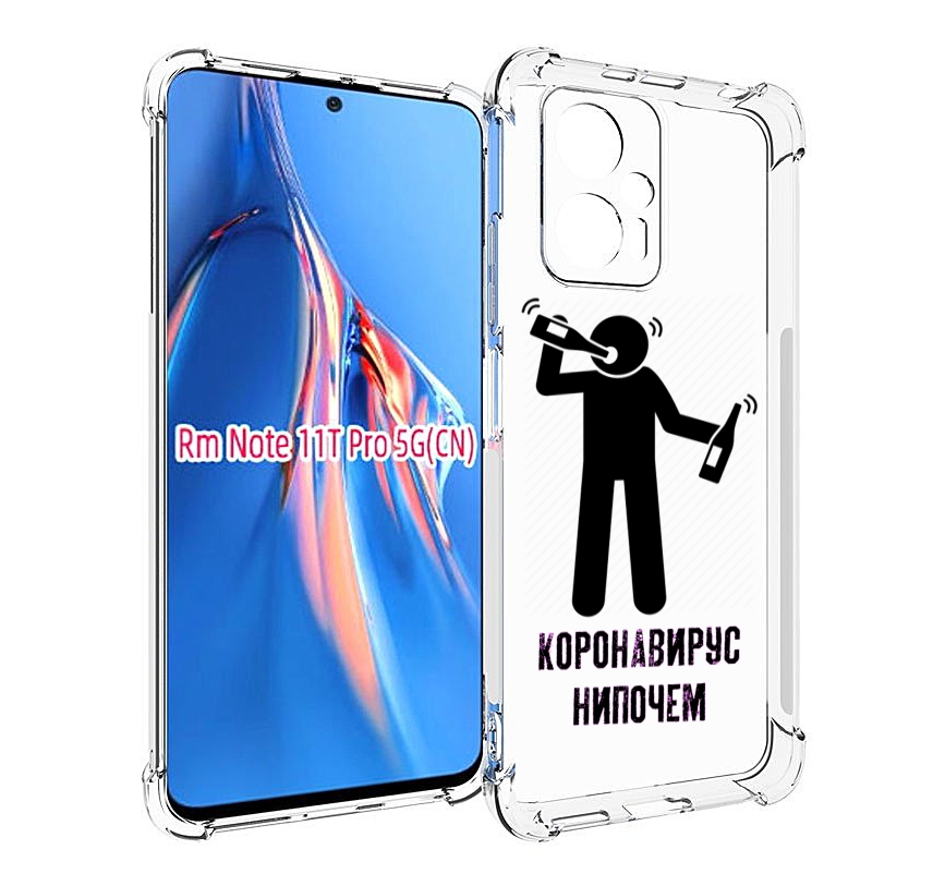 

Чехол MyPads нипочем-коронавирус для Xiaomi Redmi Note 11T Pro / 11T Pro Plus / Poco X4..., Прозрачный, Tocco