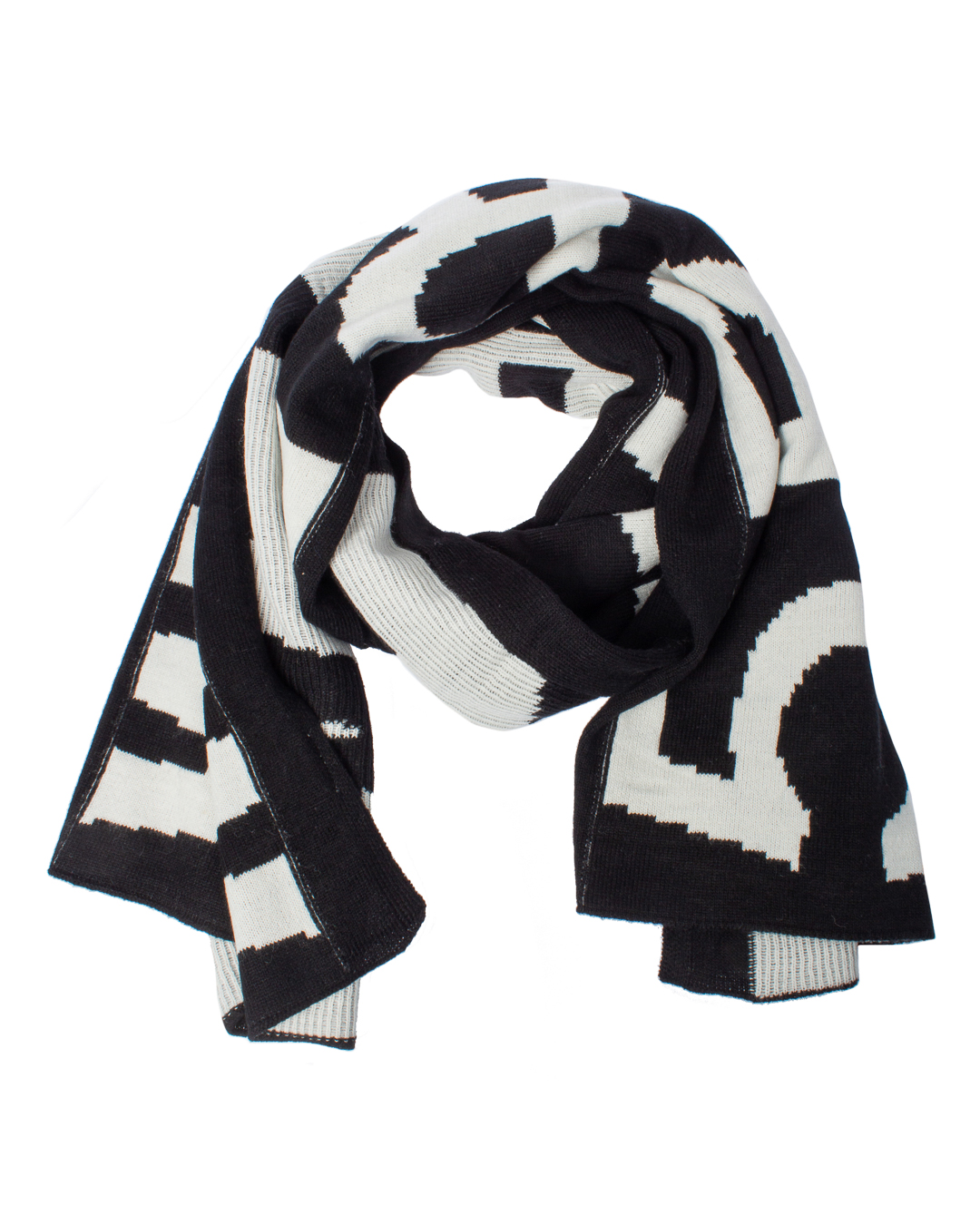

Шарф женский 5Preview Josephine Scarf, черный/белый, Josephine Scarf