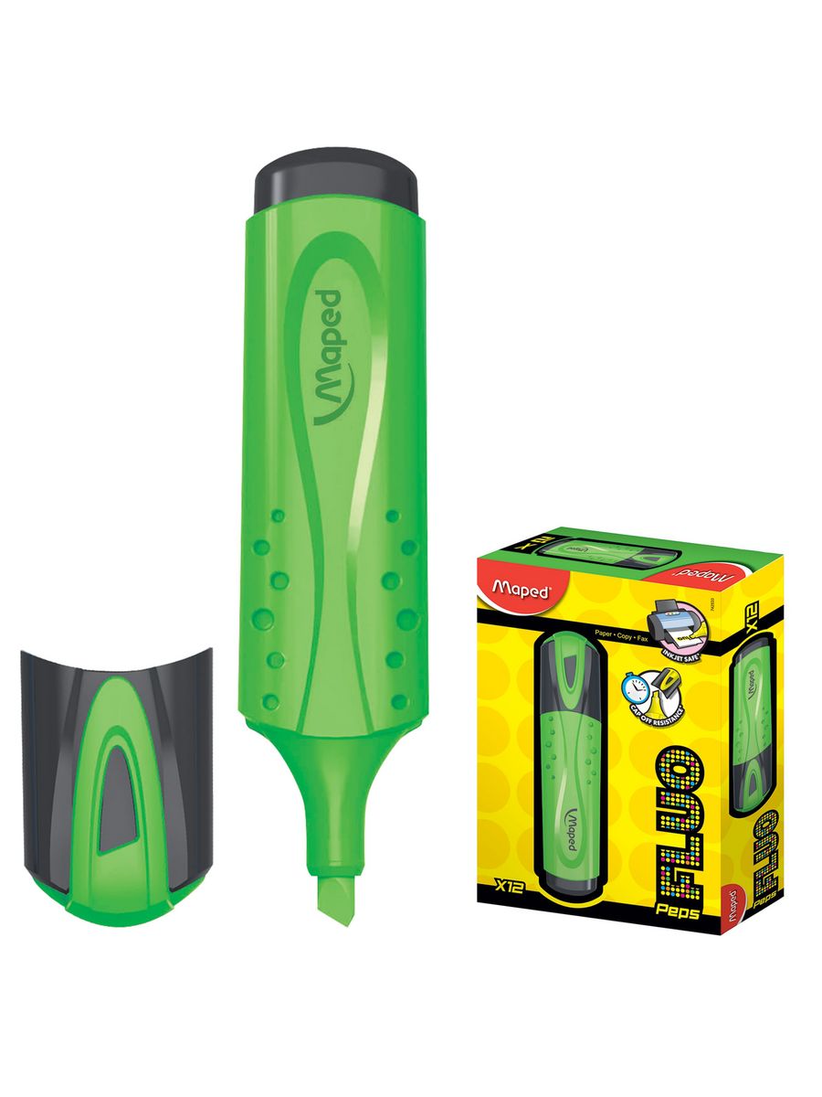 

Текстовыделители (Франция) Fluo Pep's 12 шт, Зеленый