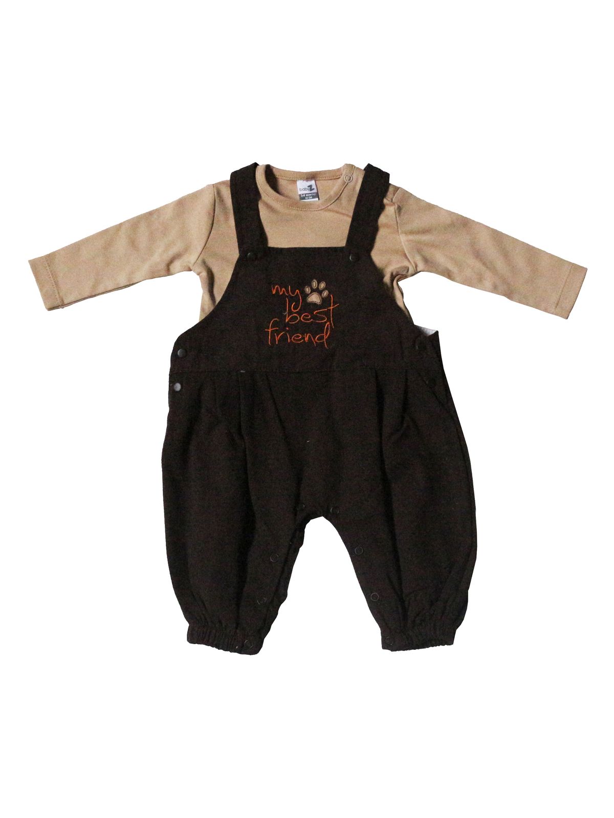 

Комплект детский BABYZ комбинезон-джемпер коричневый р.62, 6161-01_62, 6161-01