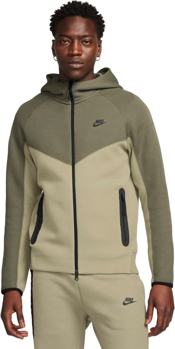 

Толстовка мужская Nike M NK TCH FLC FZ WR HOODIE хаки M, M NK TCH FLC FZ WR HOODIE