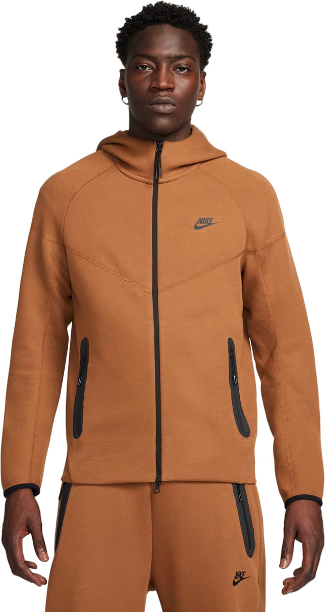 Толстовка мужская Nike M NK TCH FLC FZ WR HOODIE коричневая S