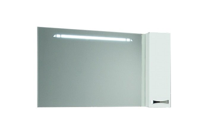 Зеркало Акватон Диор 120 шкафчик подсветка правое белый 1A110702DR01R
