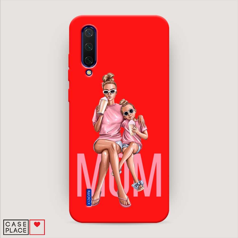 фото Матовый силиконовый чехол "lovely mom" на xiaomi mi a3 lite awog