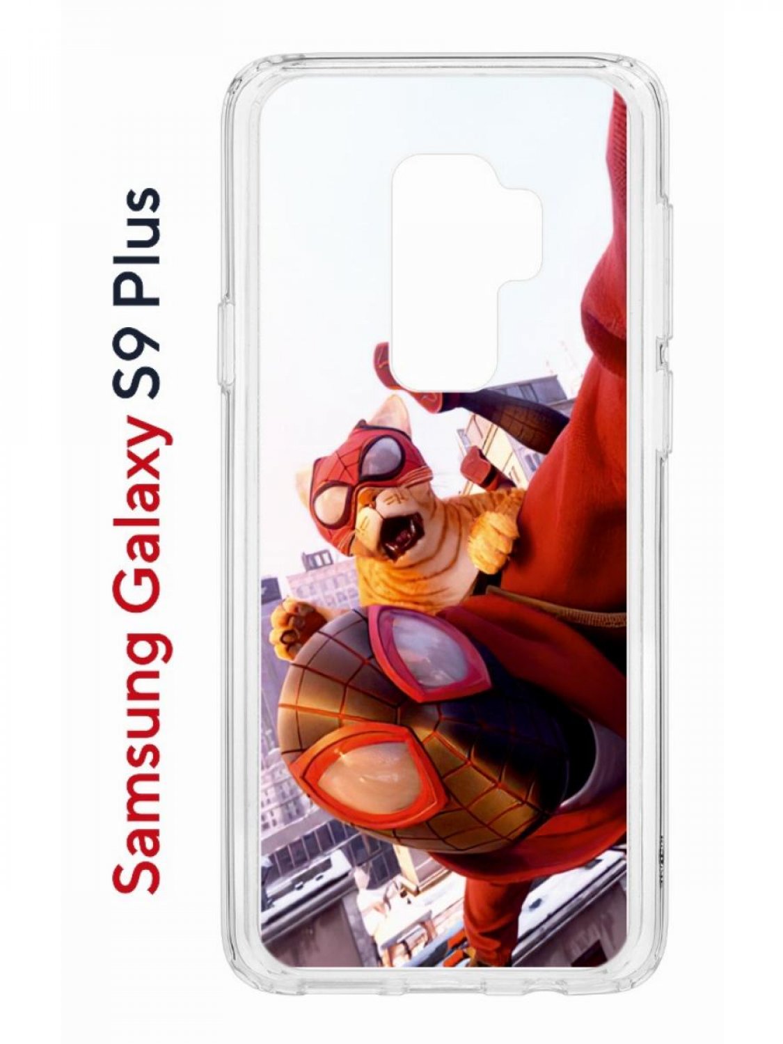Чехол на Samsung Galaxy S9 Plus Kruche Print Человек паук,противоударный бампер с принтом