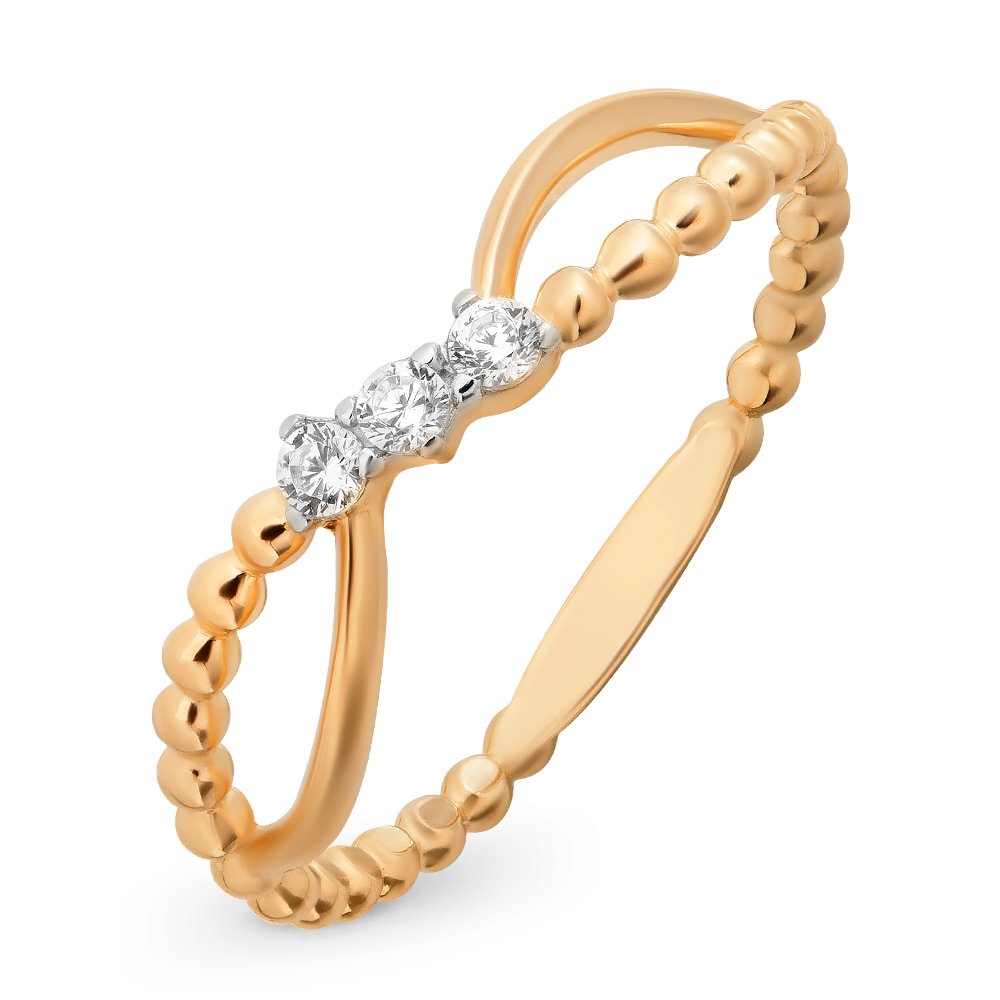 

Кольцо из красного золота с фианитом р. , 585Gold 301009741, 301009741