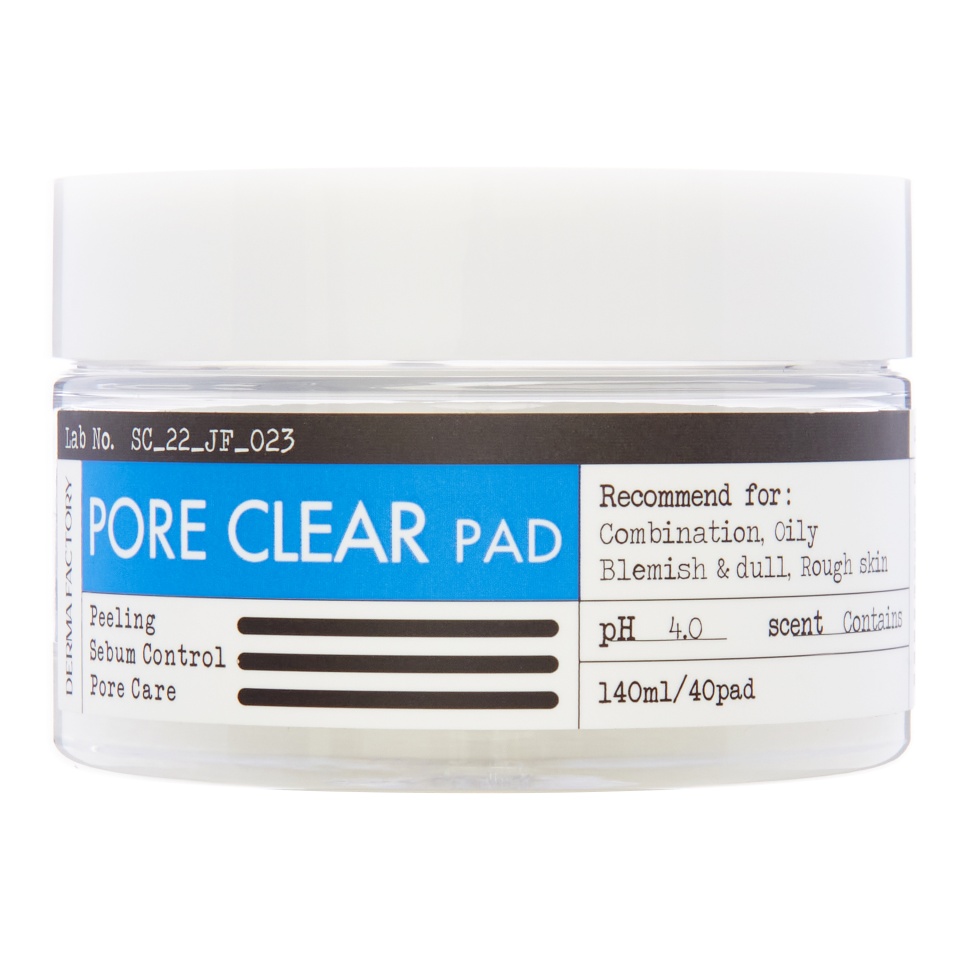 Очищающие пэды для лица Derma Factory Pore Clear Pad 140 мл 40 шт