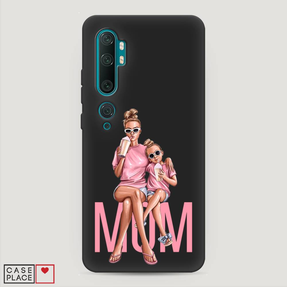 фото Матовый силиконовый чехол "lovely mom" на xiaomi mi note 10 awog