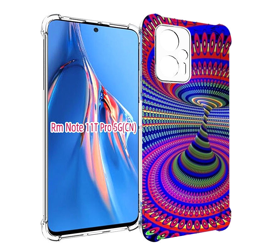 

Чехол MyPads оптическая иллюзия для Xiaomi Redmi Note 11T Pro / 11T Pro Plus / Poco X4 ..., Прозрачный, Tocco