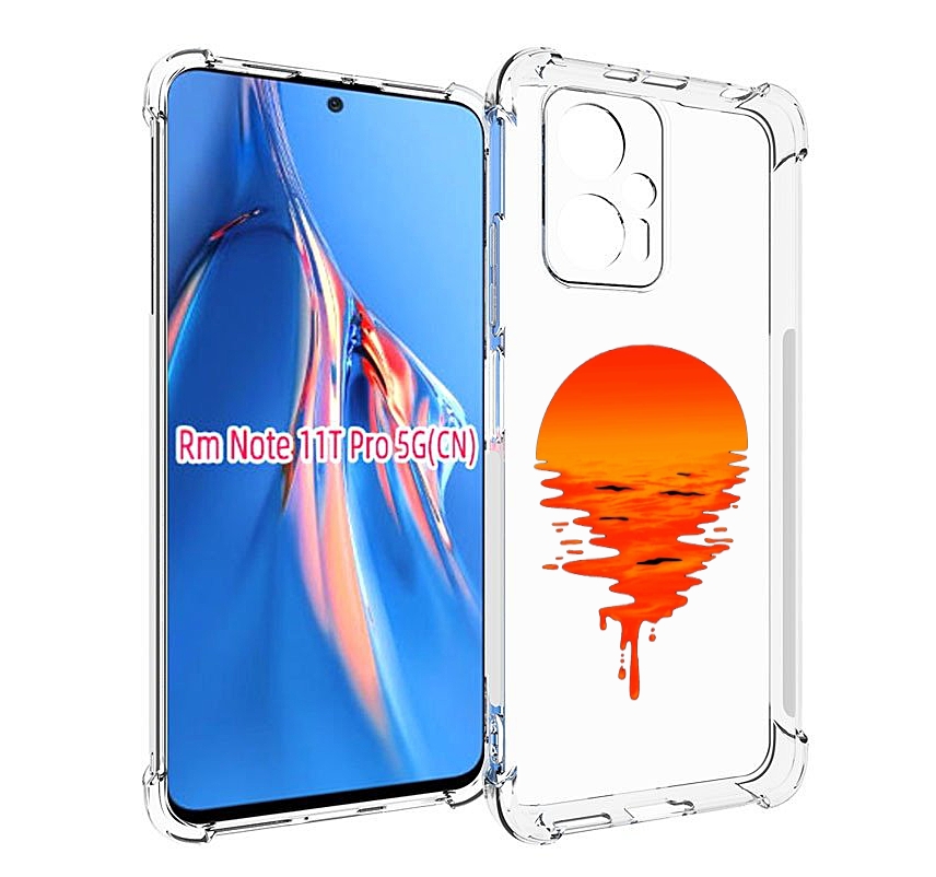 

Чехол MyPads оранжевый закат на воде для Xiaomi Redmi Note 11T Pro / 11T Pro Plus / Poc..., Прозрачный, Tocco