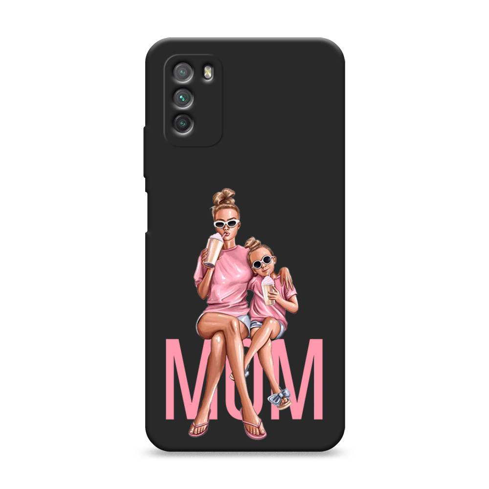 фото Матовый силиконовый чехол "lovely mom" на xiaomi poco m3 awog