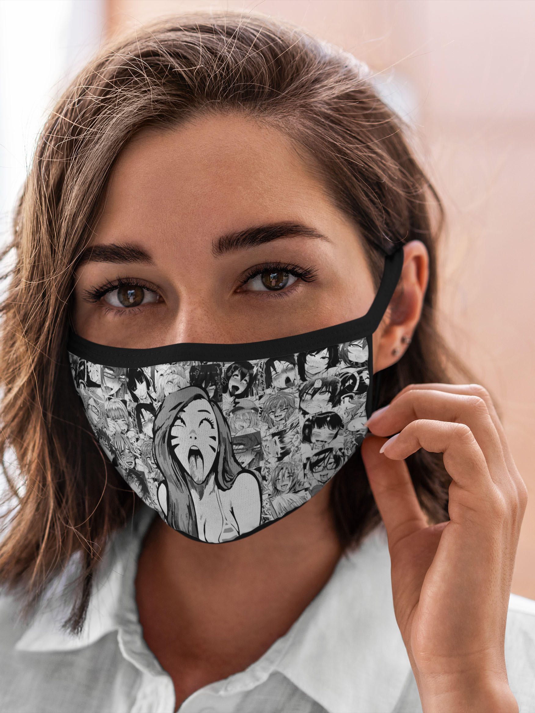

Многоразовая маска унисекс Burnettie Ahegao Belle Delphine, Ahegao Belle Delphine