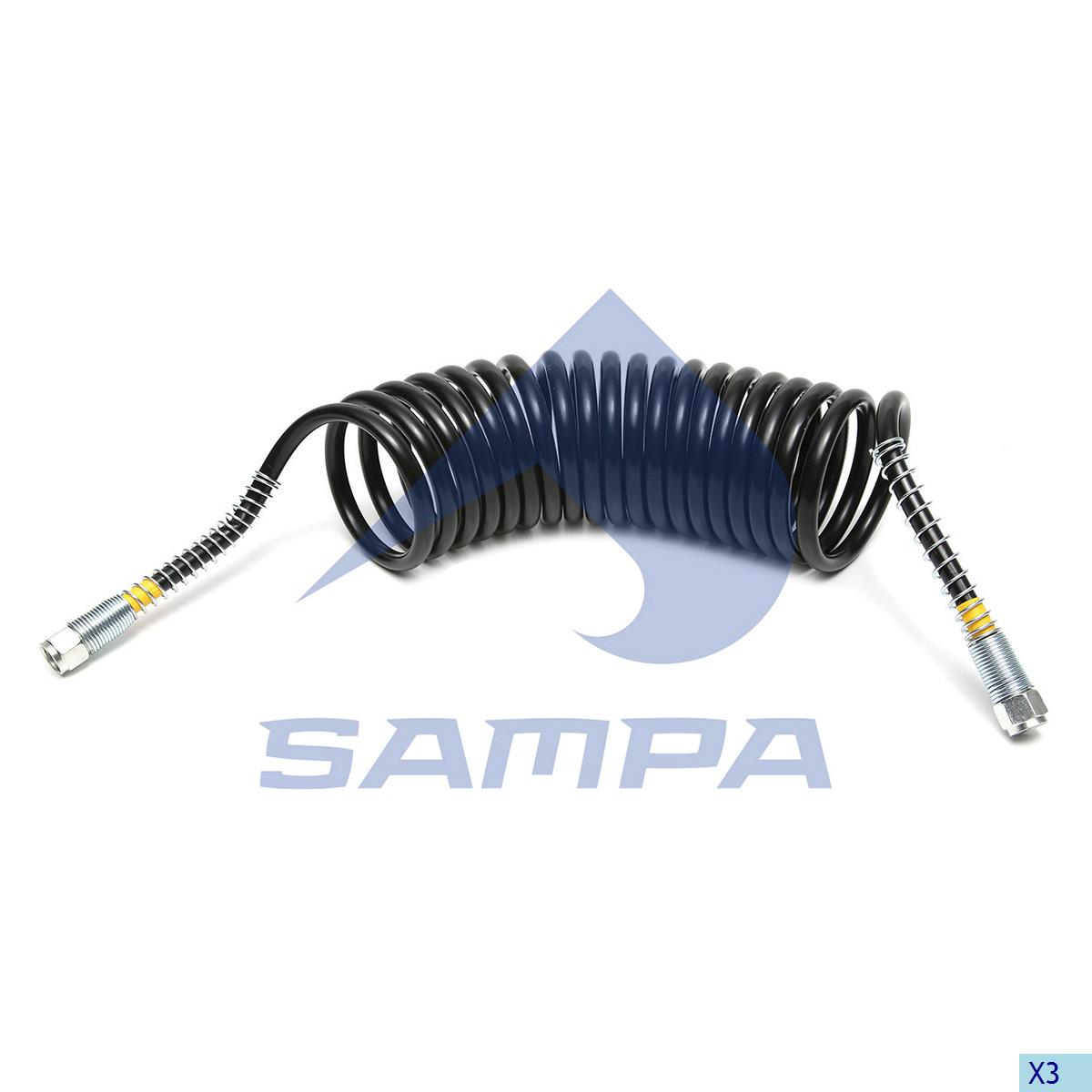 Шланг пневматический М18*1,5 L=4000 желтый DAF 096.4083 (Sampa)