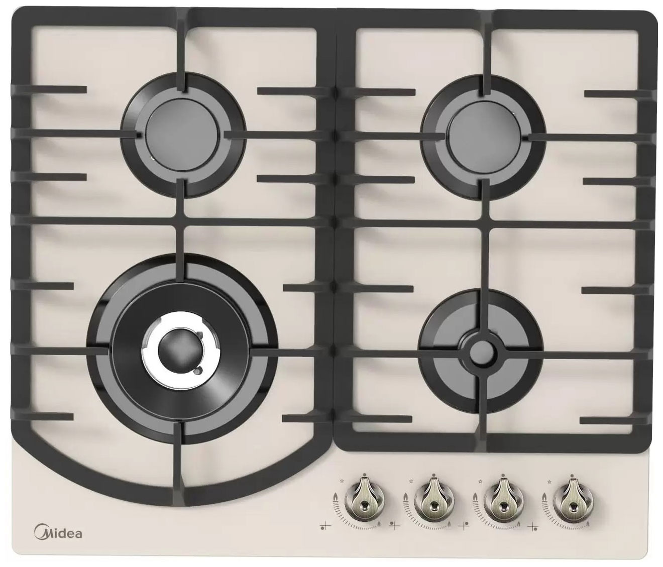 

Встраиваемая варочная панель газовая Midea MG647TRGI-B бежевый, MG647TRGI-B