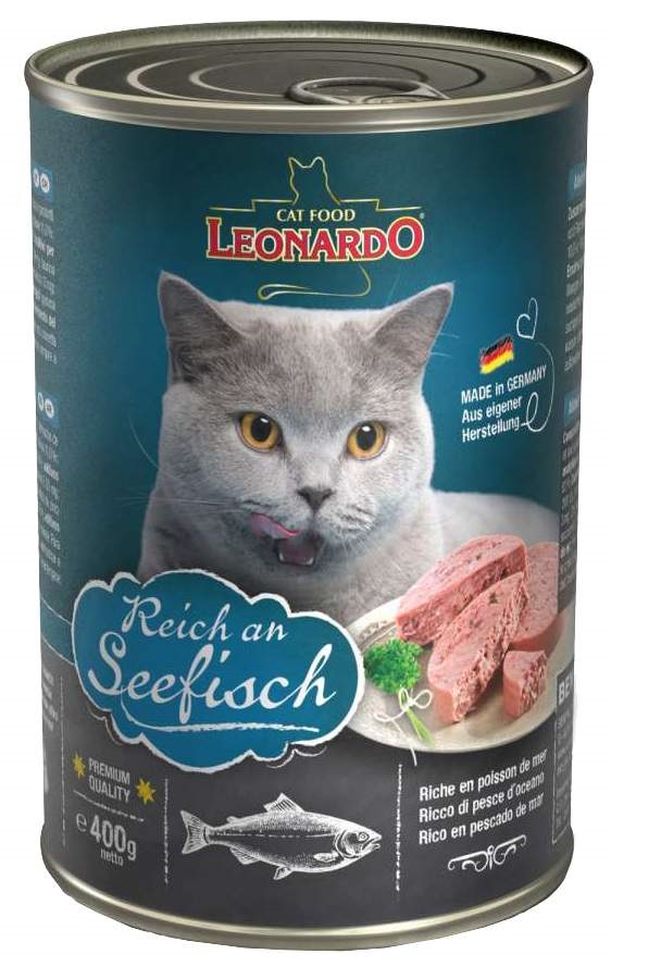 

Влажный корм для кошек Leonardo REICH AN SEEFISCH рыба; 12шт; 400г