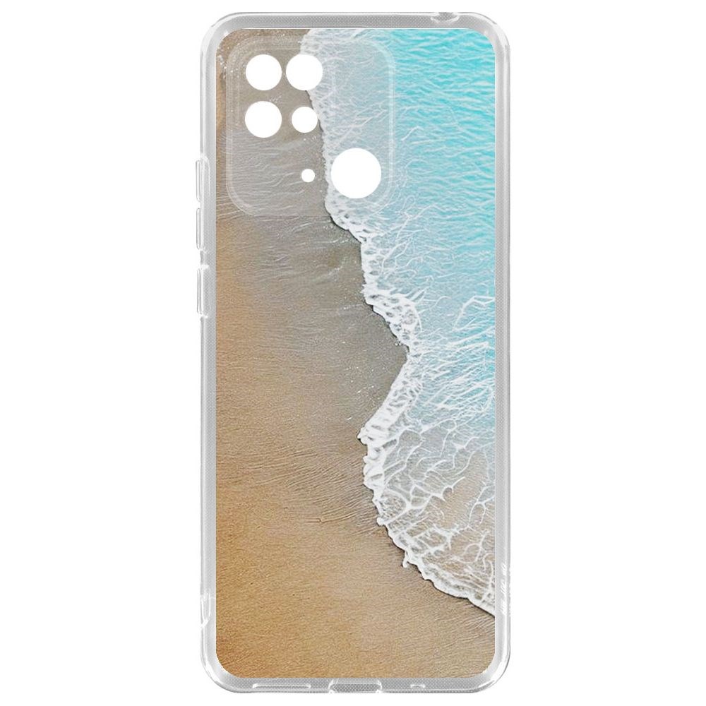 

Чехол-накладка Krutoff Clear Case Прибой для Xiaomi Redmi 10C, Прозрачный