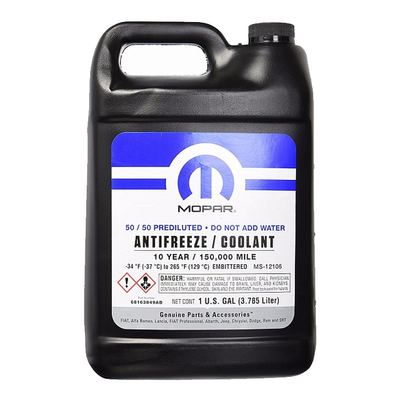 Антифриз готовый к прим. MOPAR Prediluted antifreeze/coolant 10-year, 3.78л