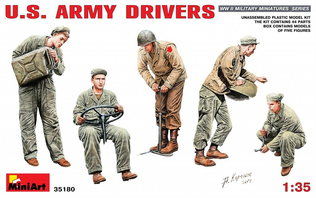 

Сборная модель MiniArt 1/35 Водители армии США 35180