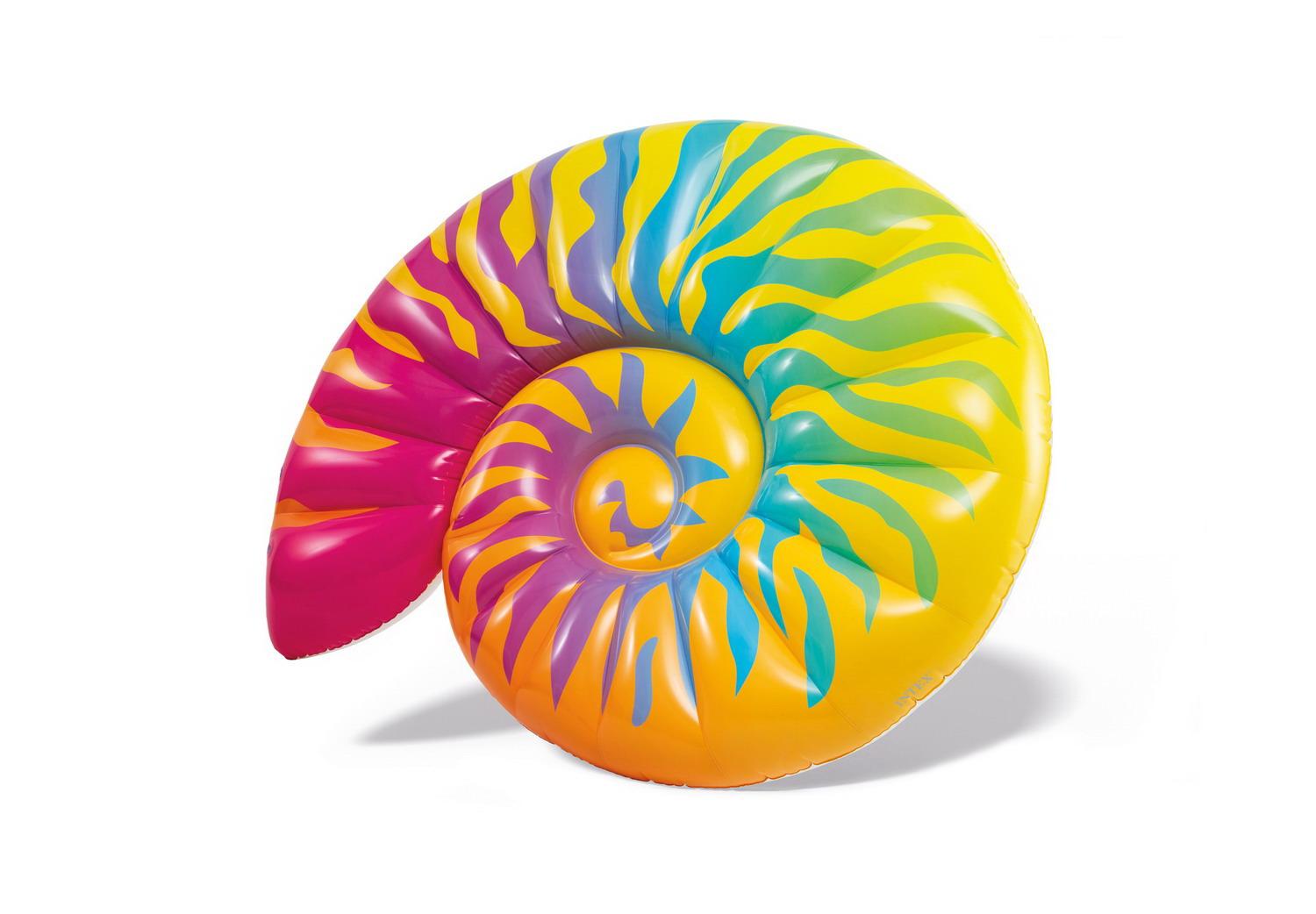 Надувной плот Intex Rainbow seashell float int58791EU 157x127x25 см