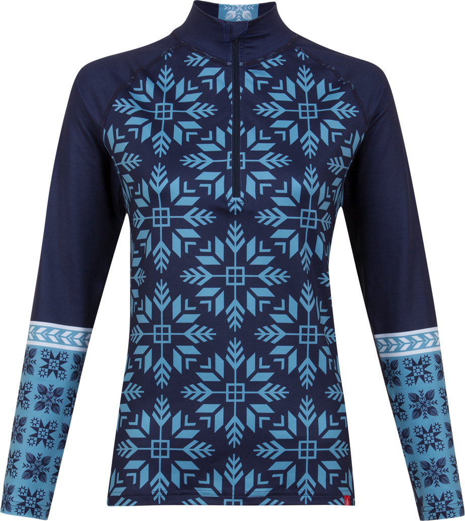 фото Термобелье krimson klover nordic snowflake 1/4 zip (20/21) (синий)