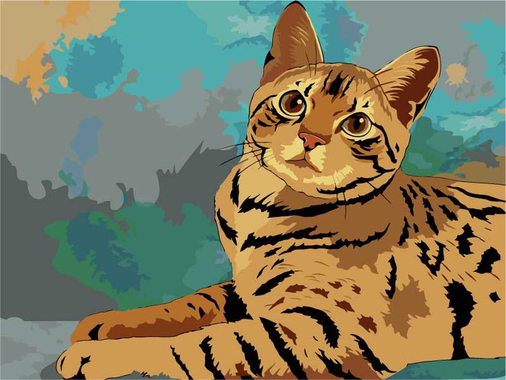 

Картина по номерам Фрея Бенгальская кошка, Фрея Бенгальская кошка
