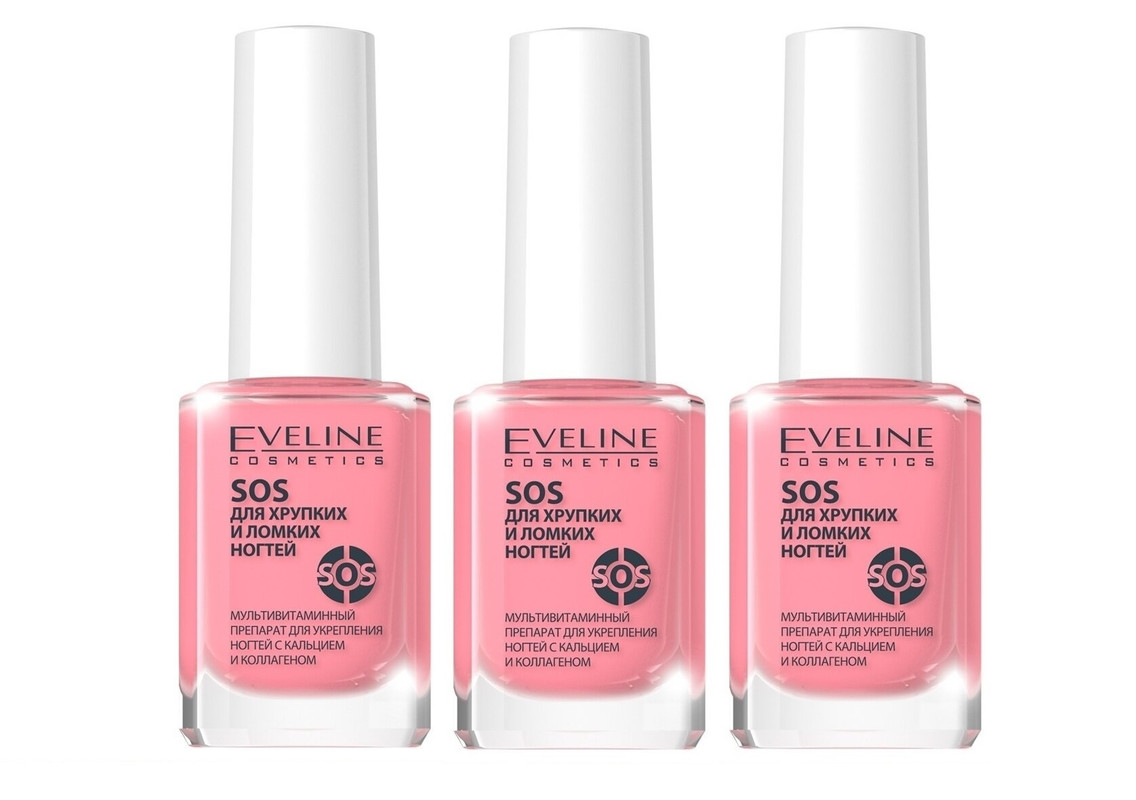 

Средство для ногтей Eveline Cosmetics для хрупких и ломких 12 мл 3 шт