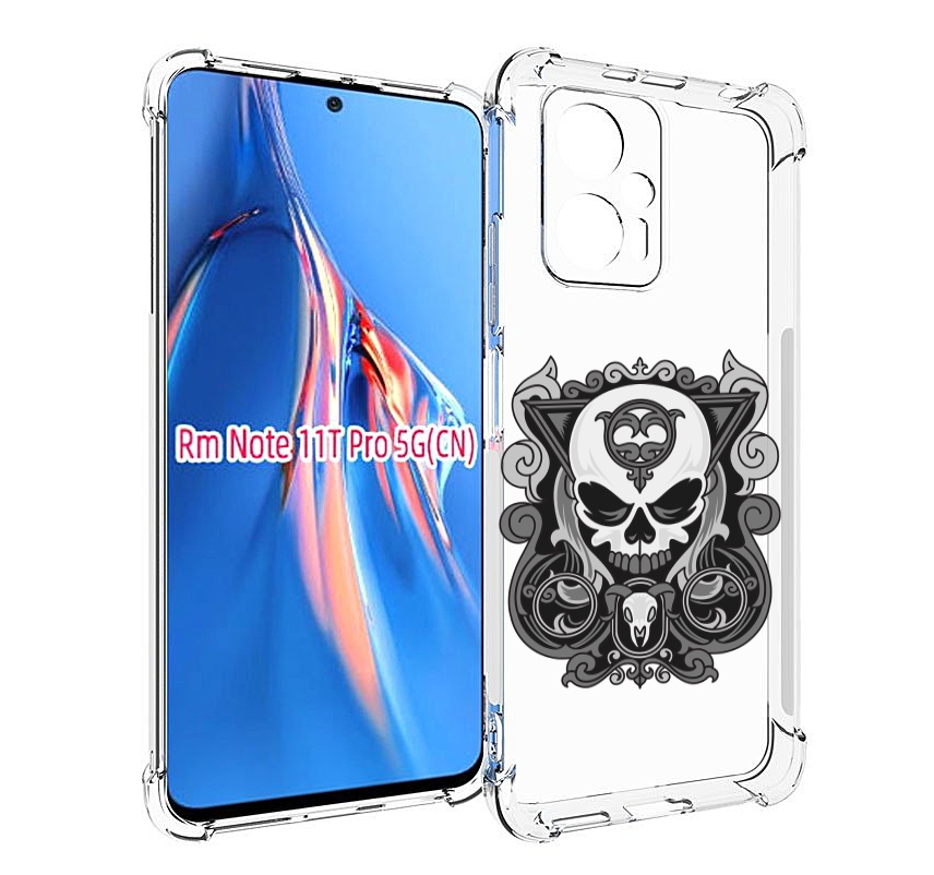 

Чехол MyPads орнамент-на-черепе для Xiaomi Redmi Note 11T Pro / 11T Pro Plus / Poco X4 ..., Прозрачный, Tocco