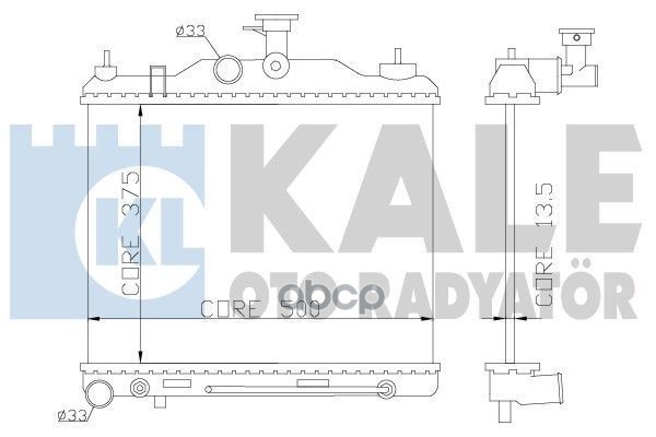 

Радиатор Двигателя Hyundai Getz Kale 369600 KALE 369600