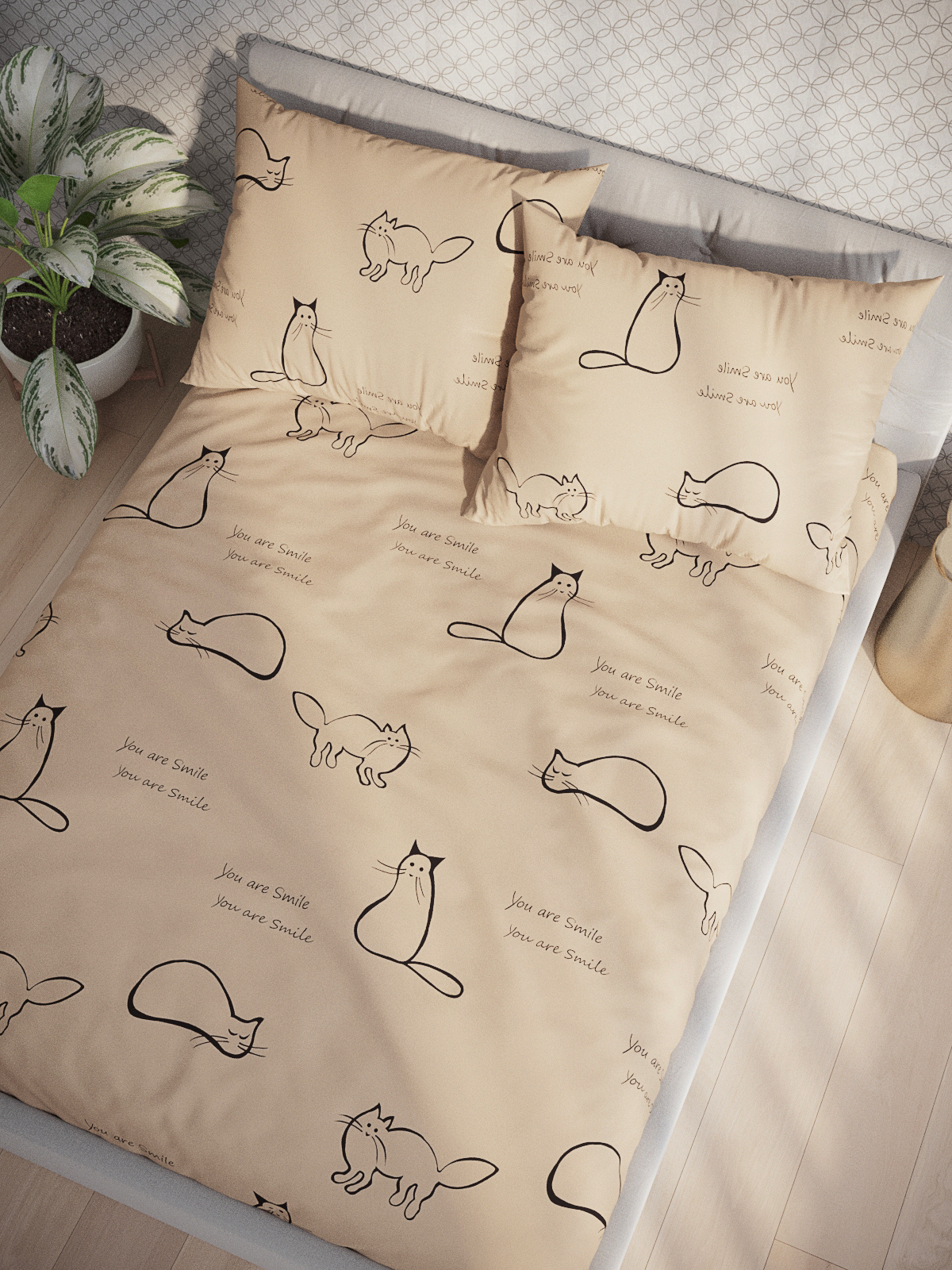 

Простынь Сказка "Котики (беж)" 150х215 см