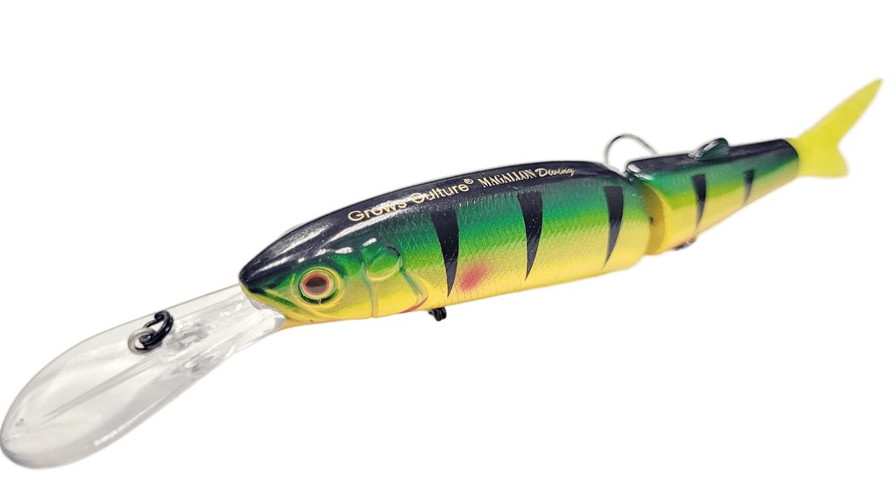 

Воблер Grows Culture Magallon Diving суспендер составной, длина 113 мм вес 16 гр цвет 15, Золотистый, GCMagalon Dive110