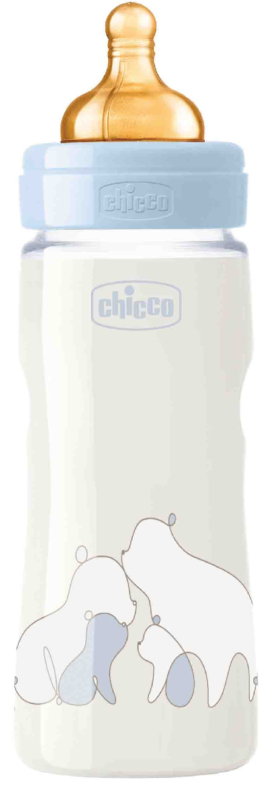 Бутылочка Chicco Original Touch, PP, латекс, 330 мл, 4м+, цвет голубой игровая панель chicco радужное небо голубой