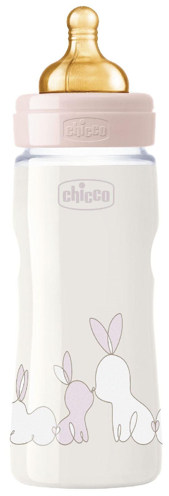 фото Бутылочка chicco original touch, pp, латекс, 330 мл, 4м+, цвет розовый