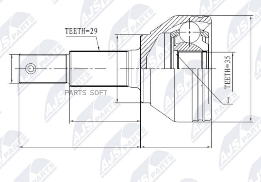 

NTY Шрус наружный, nissan qashqai 2.0i 2wd/4wd 06-