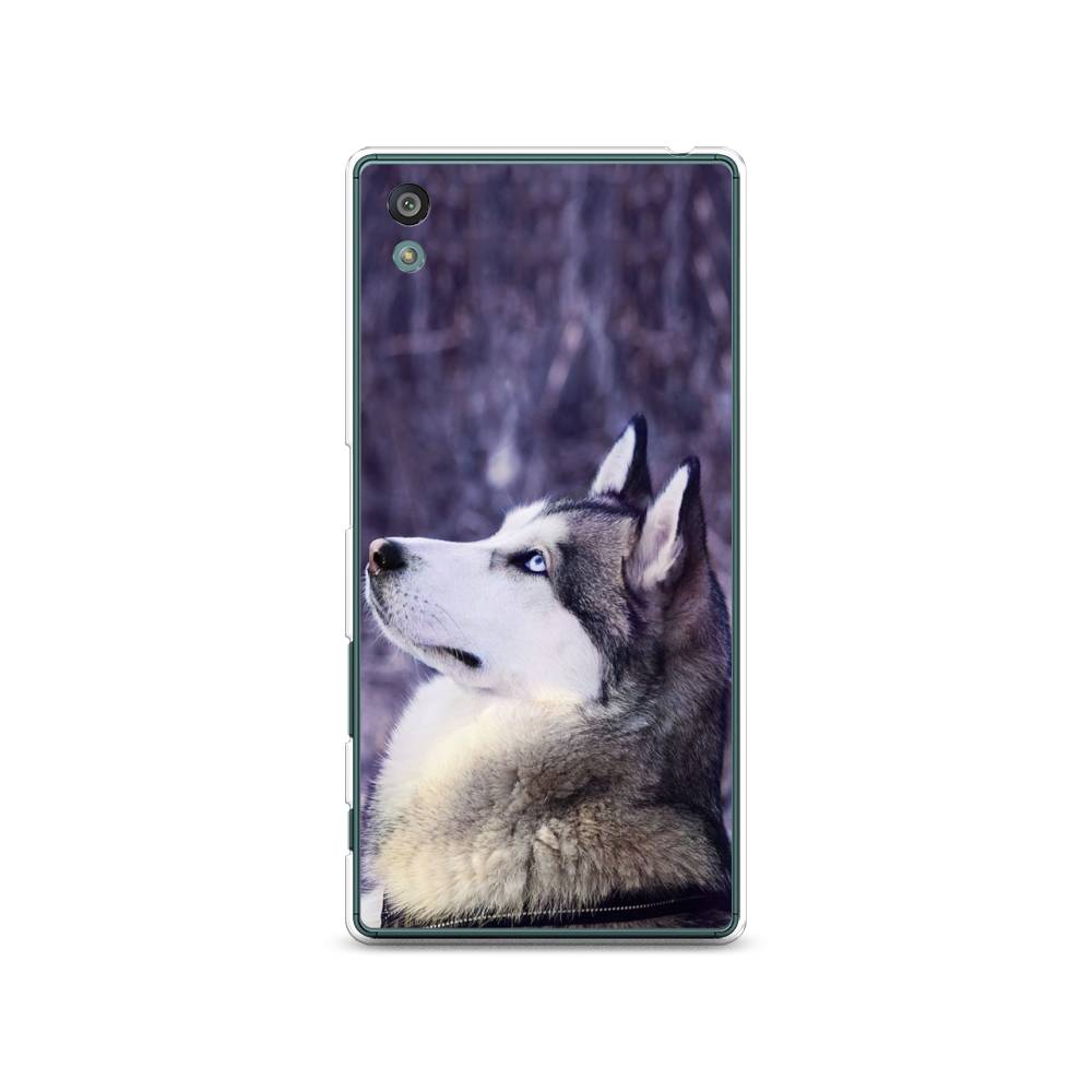 

Чехол на Sony Xperia Z5 (Z5 Dual) "Хаски 1", Фиолетовый;белый, 52150-1
