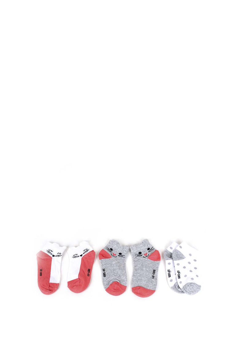фото Носки детские daniele patrici a35801 цв. белый, серый, красный р. 12-14